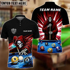 BlueJose Billiards 8 Ball 9 Ball Reaper Cue Master Customized Name, Team Name 3D Shirt (6 Colors)