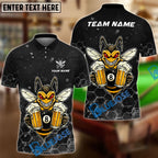 BlueJose Billiards 8 Ball Funny Beer Bee Customized Name, Team Name 3D Shirt (6 Colors)
