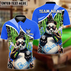 BlueJose Billiards 8 Ball Funny 420 Smoking Panda Customized Name, Team Name 3D Shirt (6 Colors)