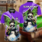 BlueJose Billiards 8 Ball Funny 420 Smoking Panda Customized Name, Team Name 3D Shirt (6 Colors)
