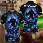 BlueJose Billiards 8 9 10 Ball Reaper And Cerberus Personalized Name Shirt (4 Colors)