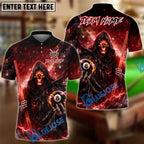BlueJose Billiards 8 Ball Cosmic Reaper Personalized Name Shirt (4 Colors)