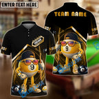 BlueJose Billiards 9 Ball Funny Character Swirl Customized Name, Team Name 3D Shirt (6 Colors)