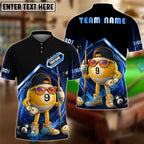 BlueJose Billiards 9 Ball Funny Character Swirl Customized Name, Team Name 3D Shirt (6 Colors)