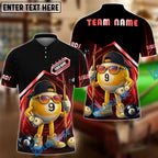 BlueJose Billiards 9 Ball Funny Character Swirl Customized Name, Team Name 3D Shirt (6 Colors)