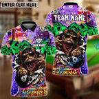 BlueJose Billiards 8 Ball Graffiti Gangsta Cat Mew Personalized Name Shirt (4 Colors)