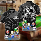 BlueJose Billiards 8 Ball Sport Tour Personalized Name Shirt (6 Colors)