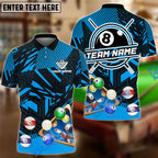 BlueJose Billiards 8 Ball Sport Tour Personalized Name Shirt (6 Colors)