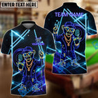 BlueJose Billiards 8 Ball Neon Monkey Retro Glow Personalized Name Shirt (4 Colors)