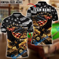 BlueJose Billiards 8-Ball Patriotic King American Eagle Personalized Shirt