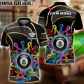 BlueJose Billiards Ball 8 Awareness Ribbons Black And White Personalized Shirt (2 Colors)