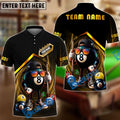 BlueJose Billiards 8 Ball Funny Character Swirl Customized Name, Team Name 3D Shirt (6 Colors)