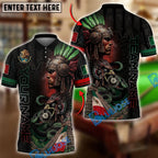 BlueJose Billiards 8 Ball Aztec Warrior Spirit Pride Mexico Eagle Serpent Design Personalized Shirt