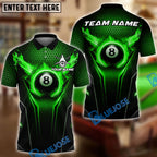 BlueJose Billiards Ball 8 Honeycomb Heat Personalized Name Shirt (4 Colors)