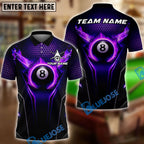 BlueJose Billiards Ball 8 Honeycomb Heat Personalized Name Shirt (4 Colors)