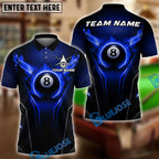 BlueJose Billiards Ball 8 Honeycomb Heat Personalized Name Shirt (4 Colors)
