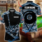 BlueJose Billiards Ball 8 Veteran Military Pool Camo Personalized Name Shirt (4 Colors)