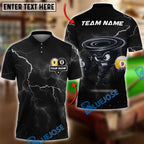 BlueJose Billiards Ball 8 & Ball 9 Angry Tornado Character Personalized Name Shirt (6 Colors)