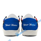 BlueJose Billiards Ball 8 Graffiti Street White Red Blue Canvas Loafer Shoes