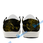 BlueJose Billiards Ball 8 Fire Skull US Flag Yellow White Canvas Loafer Shoes