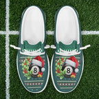 BlueJose Billiards Ball 8 Green Christmas Pattern Player Mesh Dude Shoes