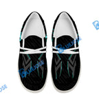 BlueJose Billiards Ball 8 Crown White Canvas Loafer Shoes (4 Colors)
