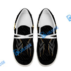BlueJose Billiards Ball 8 Crown White Canvas Loafer Shoes (4 Colors)