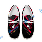 BlueJose Billiards Metalic Style White Canvas Loafer Shoes ( 4 Colors )