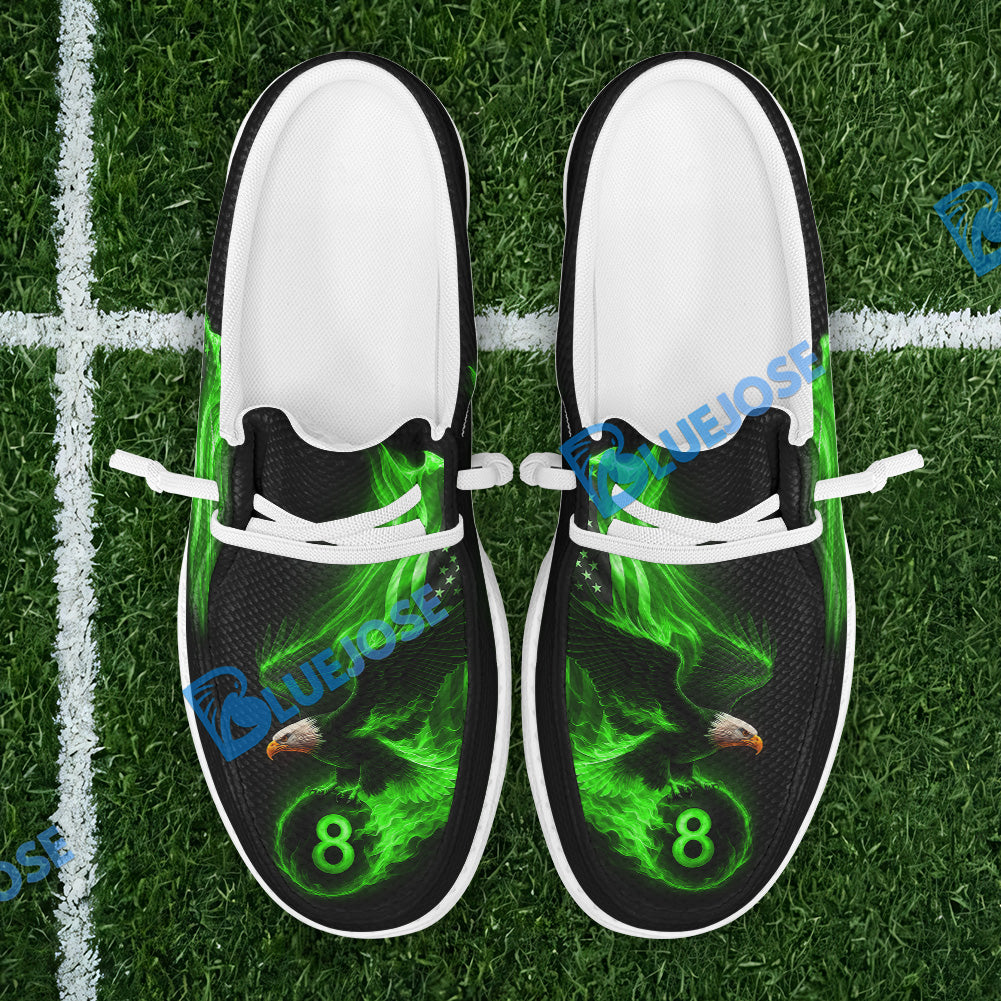 BlueJose Billiards Ball 8 Eagle Flag Flame Mesh Dude Shoes (4 Colors)