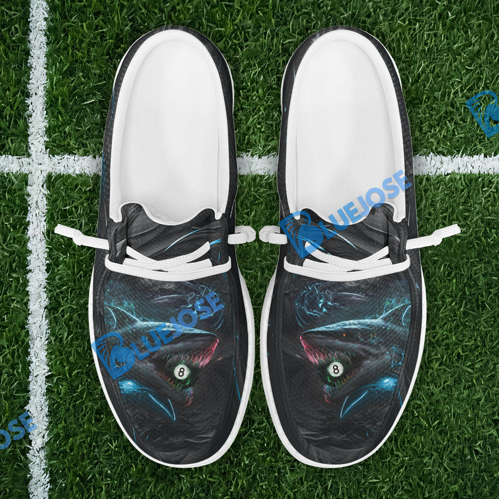 BlueJose Billiards 8 Ball Hell Flame Shark Mesh Dude Shoes (4 Colors)