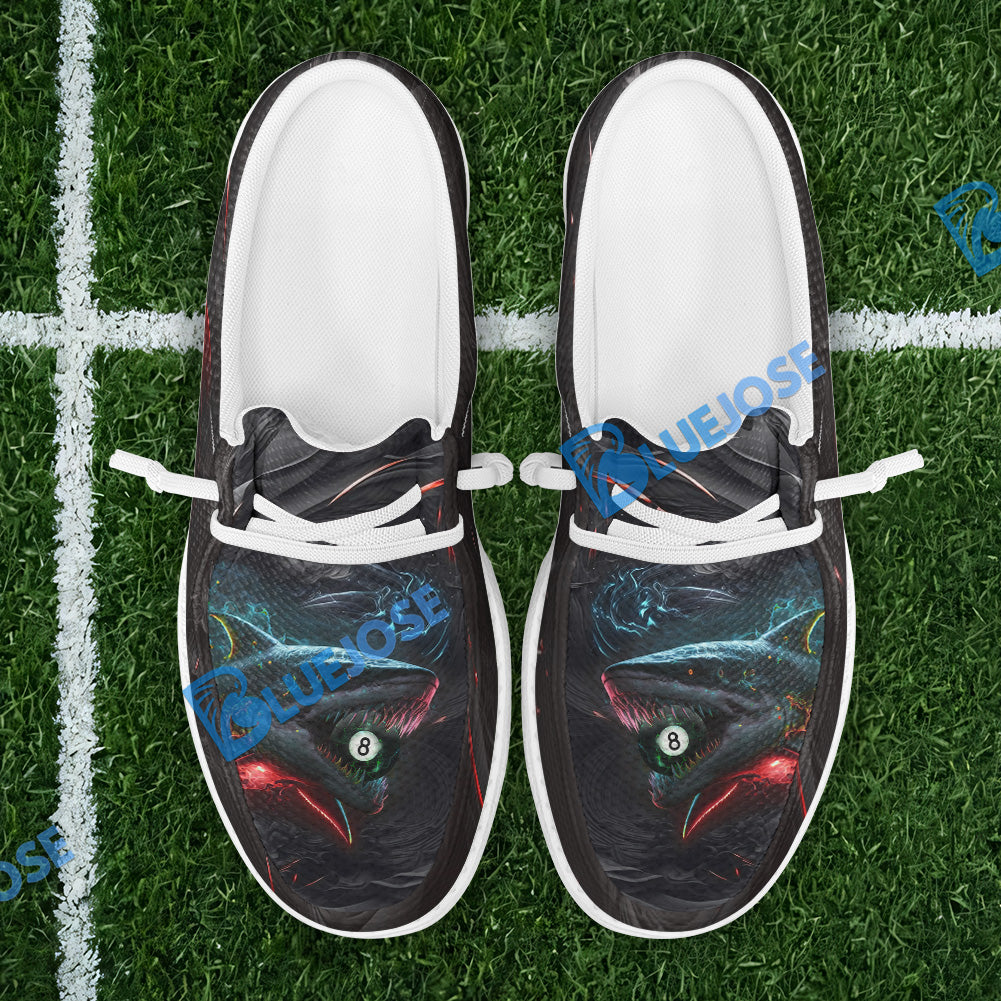 BlueJose Billiards 8 Ball Hell Flame Shark Mesh Dude Shoes (4 Colors)