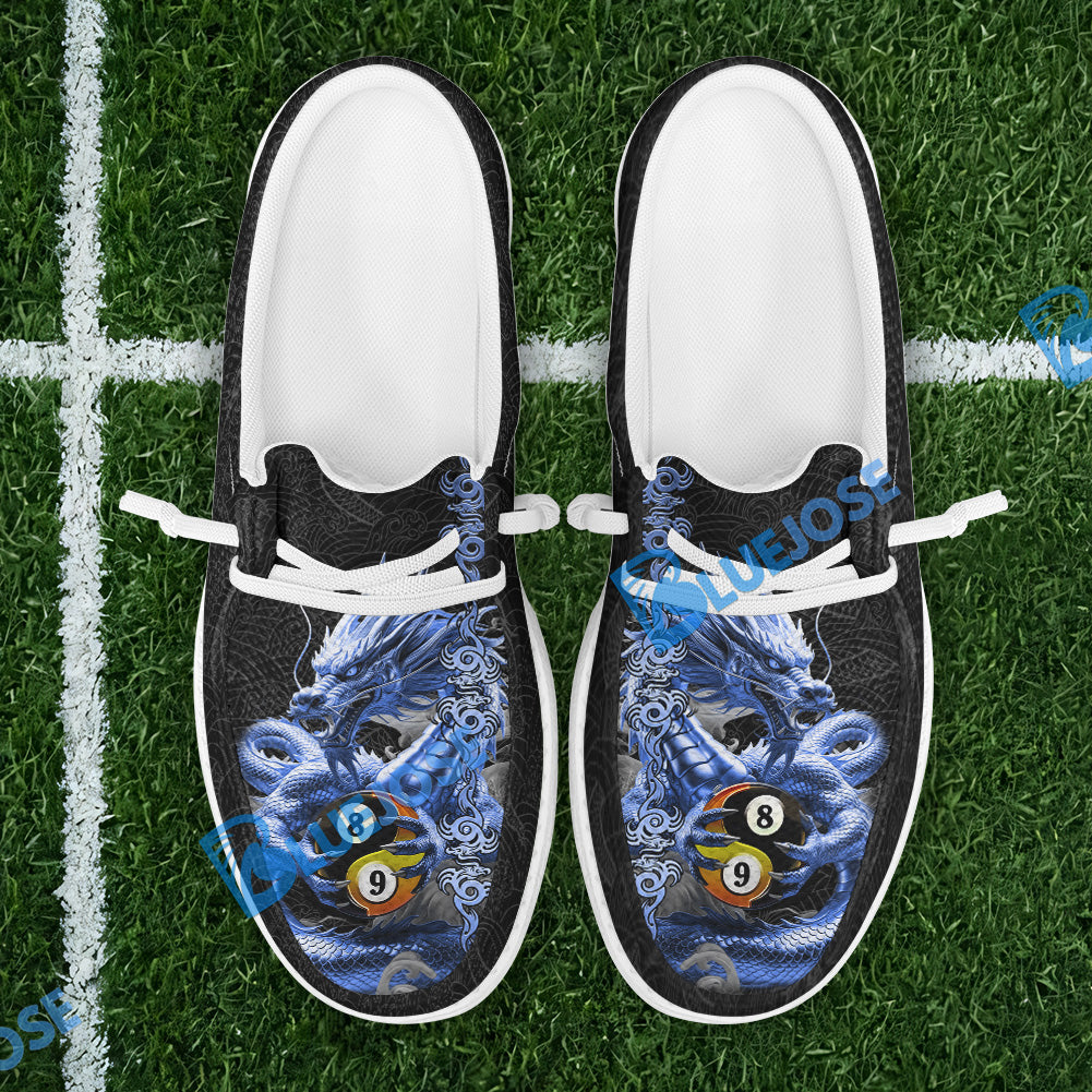 BlueJose Billiards 8 Ball 9 Ball Golden Dragon Yin And Yang Mesh Dude Shoes (4 Colors)