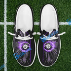 BlueJose Billiards Ball 8 Fire Broken Glass Mesh Dude Shoes (4 Colors)