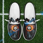 BlueJose Billiards Ball 8 Fire Broken Glass Mesh Dude Shoes (4 Colors)