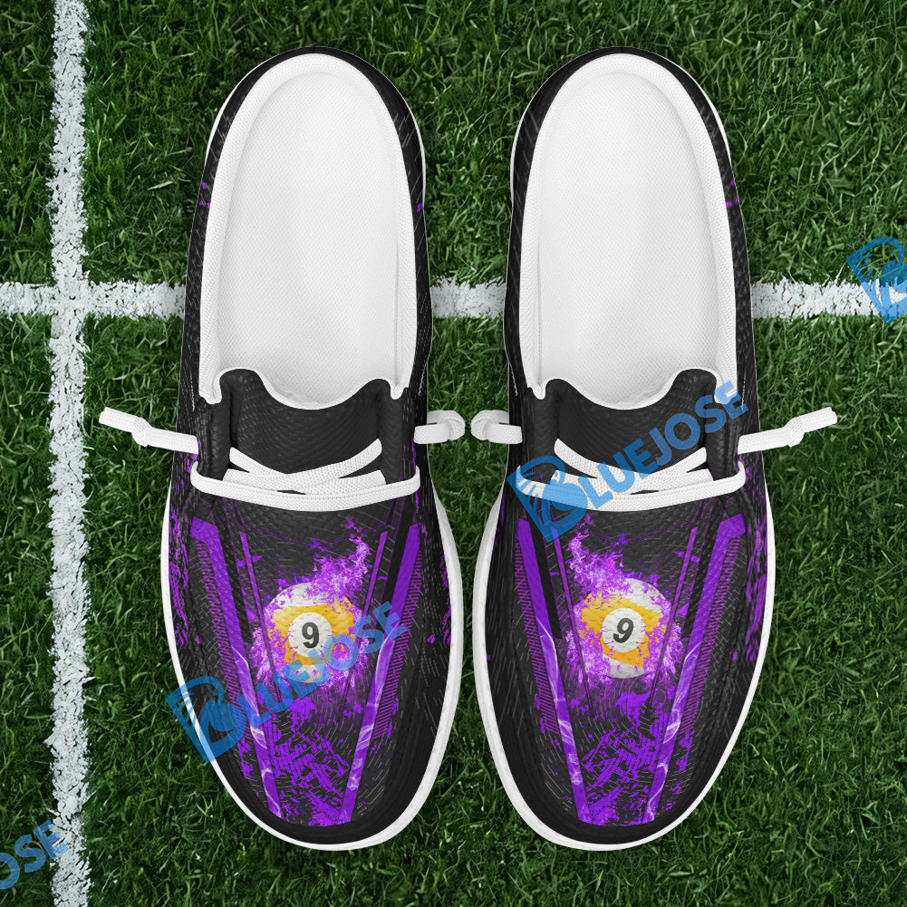 BlueJose Billiards Ball 9 Abstract Grunge Texture Mesh Dude Shoes (6 Colors)