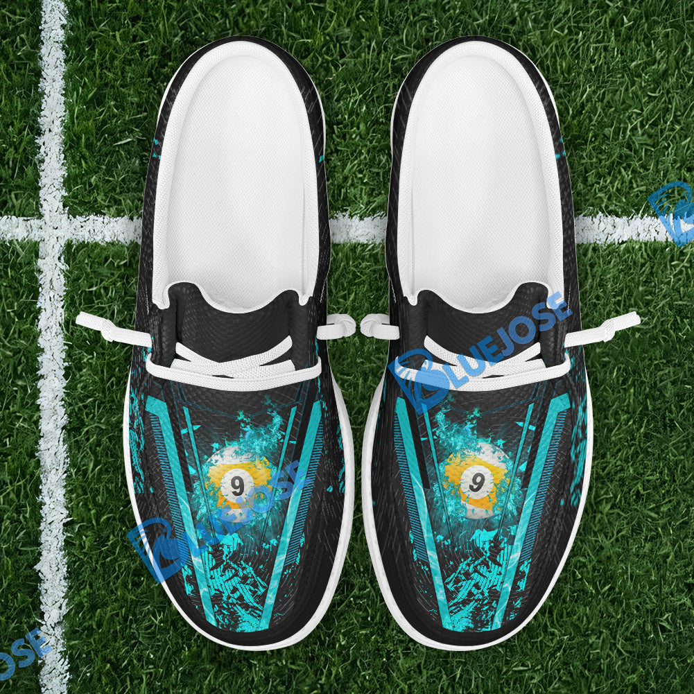 BlueJose Billiards Ball 9 Abstract Grunge Texture Mesh Dude Shoes (6 Colors)