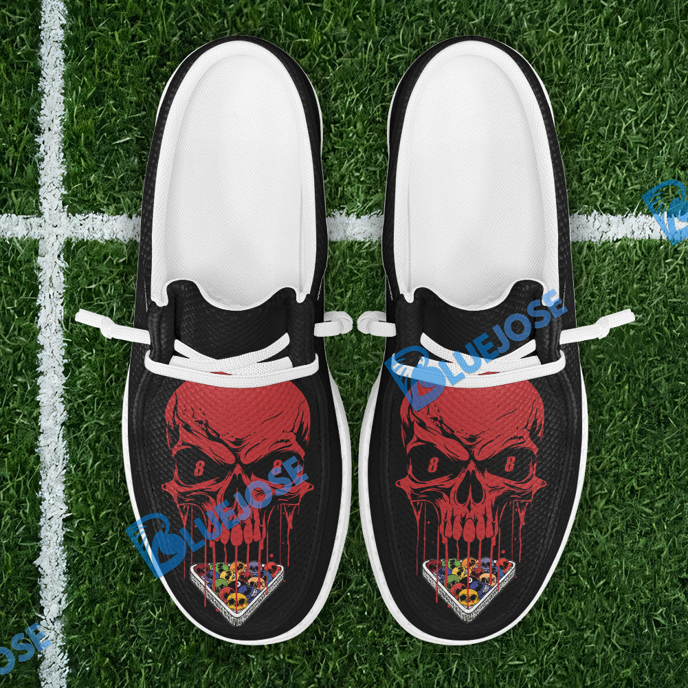BlueJose Billiards Ball 8 Skull Mesh Dude Shoes (4 Colors)