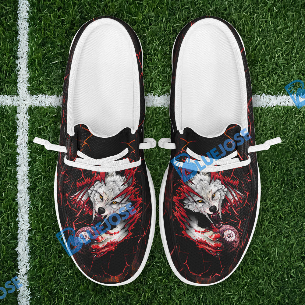 BlueJose Billiards Ball 8 Bloody Wolf Mesh Dude Shoes (4 Colors)