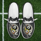BlueJose Billiards 8 And 9 Ball Black And White Dragon Couple Mesh Dude Shoes