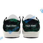 BlueJose Billiards Ball 8 & 9 Yinyang Dragon Tiger White Canvas Loafer Shoes ( 4 Colors )