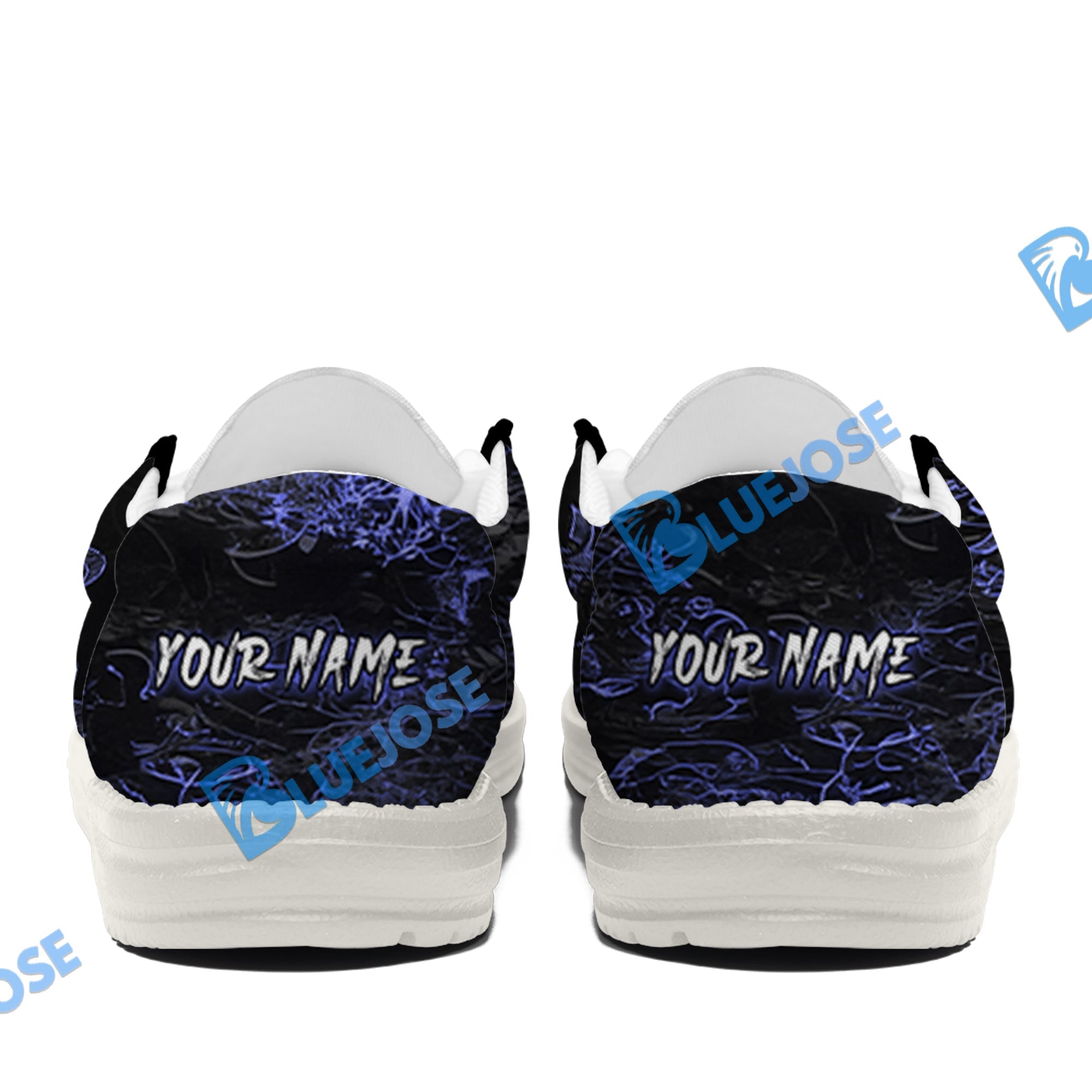 BlueJose Billiards Ball 8 & 9 Yinyang Dragon Tiger White Canvas Loafer Shoes ( 4 Colors )
