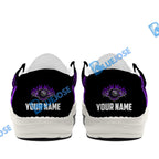 BlueJose Billiards 8 Heavenly Flame Purple White Canvas Loafer Shoes