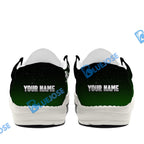 BlueJose Billiards Ball 8 Cross Eagle American Flag  White Canvas Loafer Shoes (4 Colors)