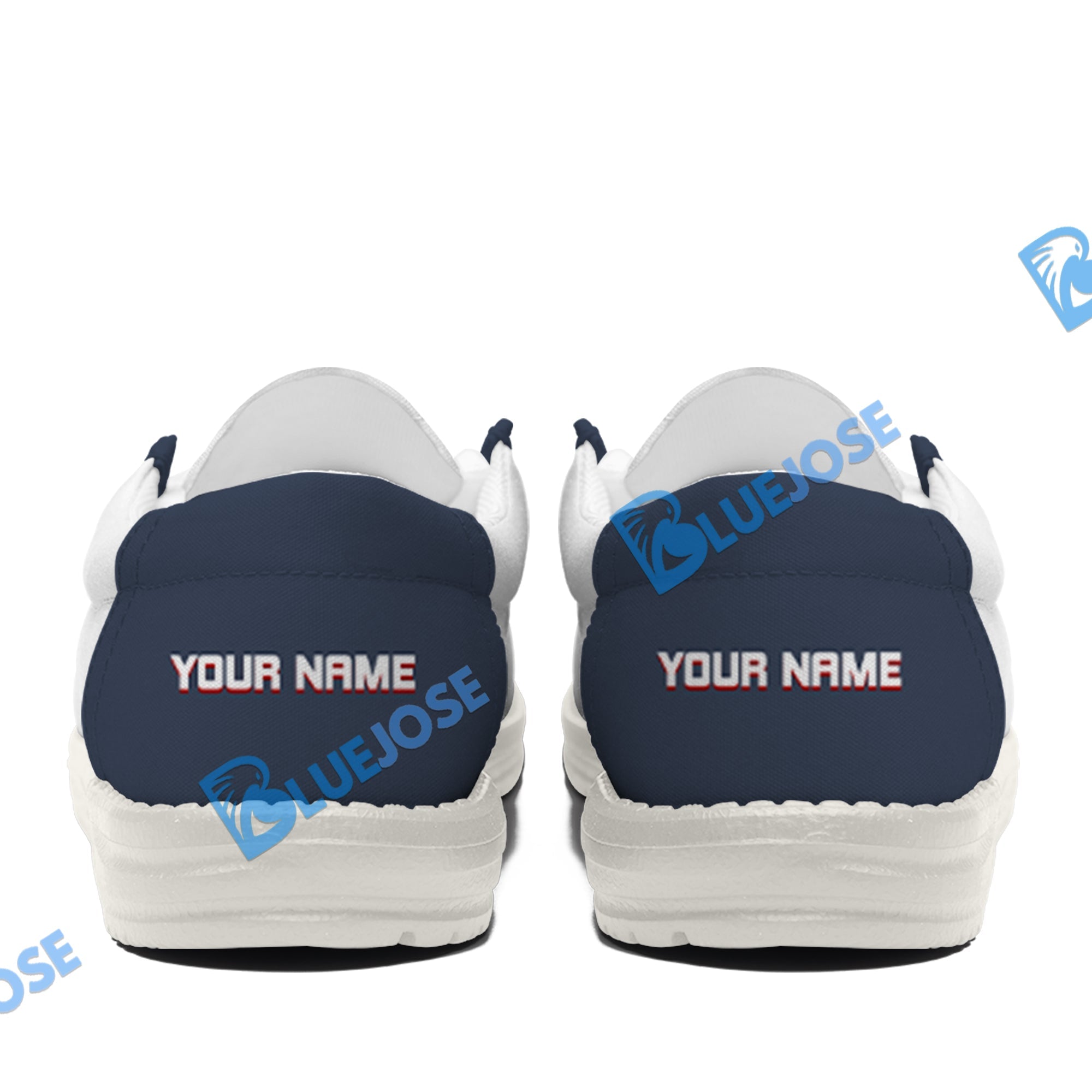 BlueJose Billiards Ball 9 US Flag Champion Pattern White Canvas Loafer Shoes