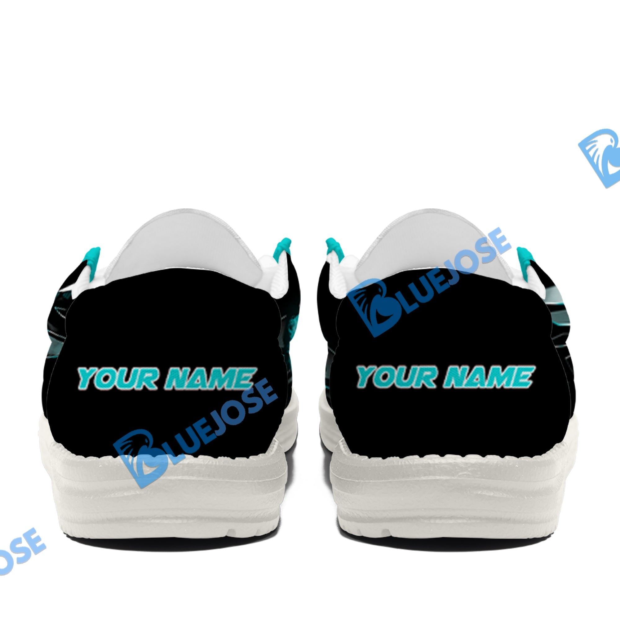 BlueJose Billiards Ball 8 Fire Broken Glass White Canvas Loafer Shoes (4 Colors)
