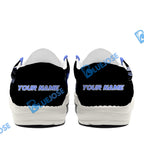 BlueJose Billiards Ball 8 Fire Broken Glass White Canvas Loafer Shoes (4 Colors)