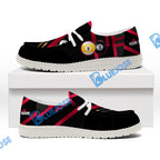 BlueJose Billiards Metalic Style White Canvas Loafer Shoes ( 4 Colors )