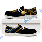 BlueJose Billiards Metalic Style White Canvas Loafer Shoes ( 4 Colors )