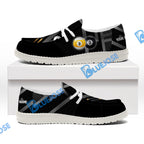 BlueJose Billiards Metalic Style White Canvas Loafer Shoes ( 4 Colors )