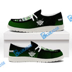 BlueJose Billiards Ball 8 Cross Eagle American Flag  White Canvas Loafer Shoes (4 Colors)